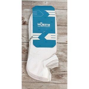 Muezna Unisex Adult Sz M White Non Slip Shockproof Cushion Low Cut Running Socks